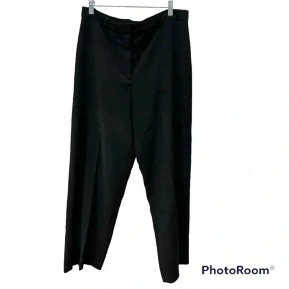 Alice + Olivia black straight leg trousers 12